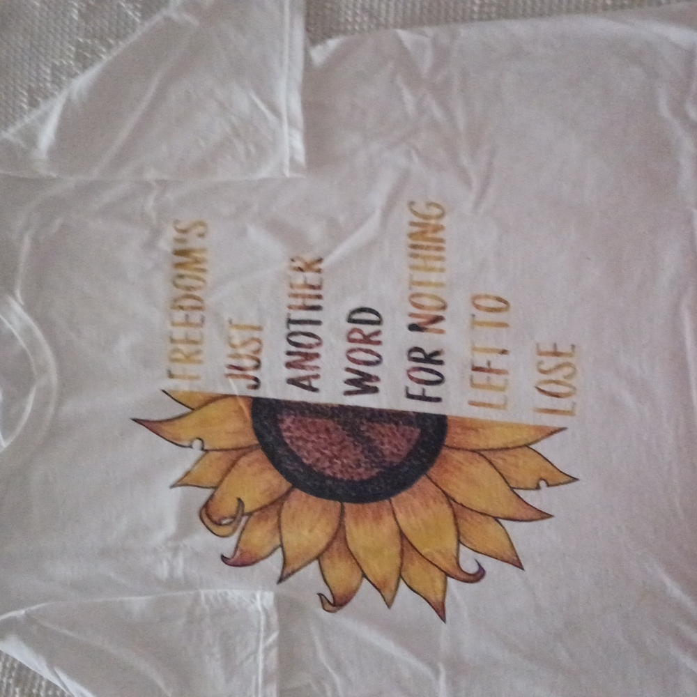 NEW Freedoms just another word TShirt, size L